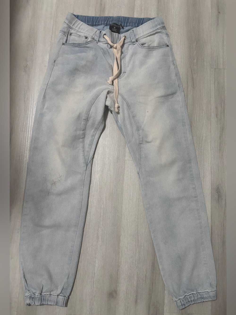 Victorious Light Blue Drop Crotch Drawstring Waist  Denim
Jogger Jeans M